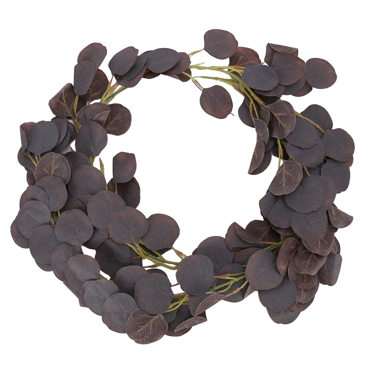 Fake Leaves Fabric Simulated Exquisite Greenery Eucalyptus Garland for Home WeddingPurple