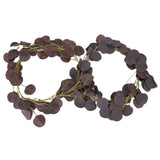 Fake Leaves Fabric Simulated Exquisite Greenery Eucalyptus Garland for Home WeddingPurple