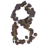 Fake Leaves Fabric Simulated Exquisite Greenery Eucalyptus Garland for Home WeddingPurple