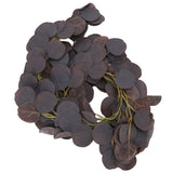 Fake Leaves Fabric Simulated Exquisite Greenery Eucalyptus Garland for Home WeddingPurple