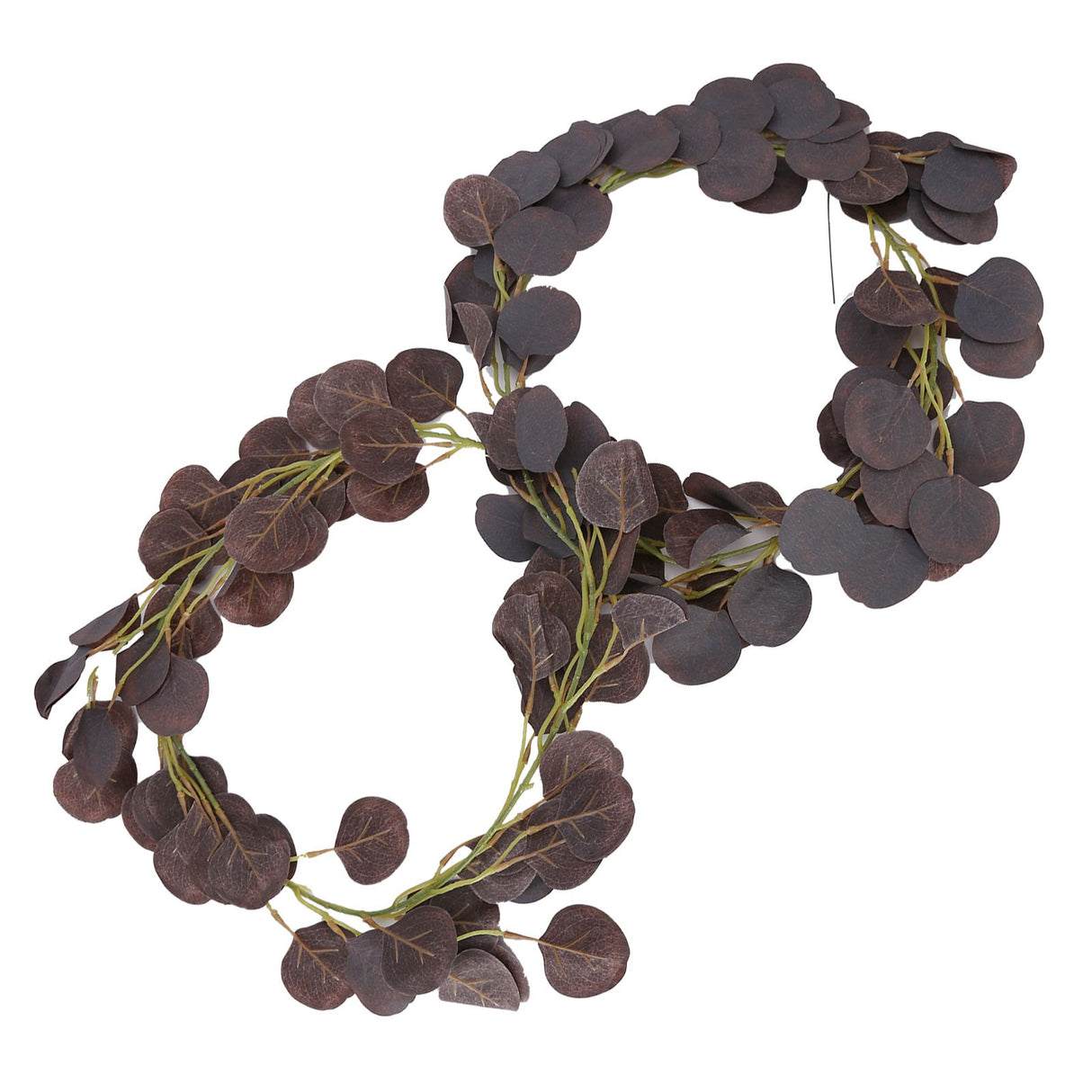 Fake Leaves Fabric Simulated Exquisite Greenery Eucalyptus Garland for Home WeddingPurple