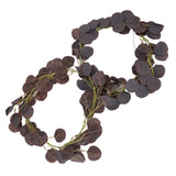 Fake Leaves Fabric Simulated Exquisite Greenery Eucalyptus Garland for Home WeddingPurple
