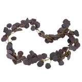 Fake Leaves Fabric Simulated Exquisite Greenery Eucalyptus Garland for Home WeddingPurple