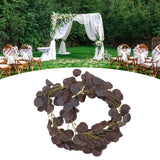Fake Leaves Fabric Simulated Exquisite Greenery Eucalyptus Garland for Home WeddingPurple