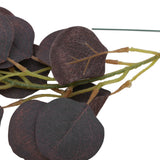Fake Leaves Fabric Simulated Exquisite Greenery Eucalyptus Garland for Home WeddingPurple - Extra Image