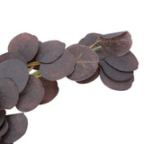 Fake Leaves Fabric Simulated Exquisite Greenery Eucalyptus Garland for Home WeddingPurple