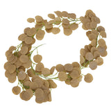 Fake Leaves Fabric Simulated Exquisite Greenery Eucalyptus Garland for Home WeddingYellow