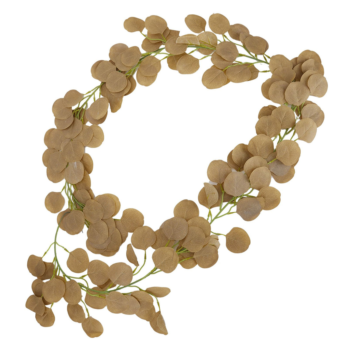 Fake Leaves Fabric Simulated Exquisite Greenery Eucalyptus Garland for Home WeddingYellow