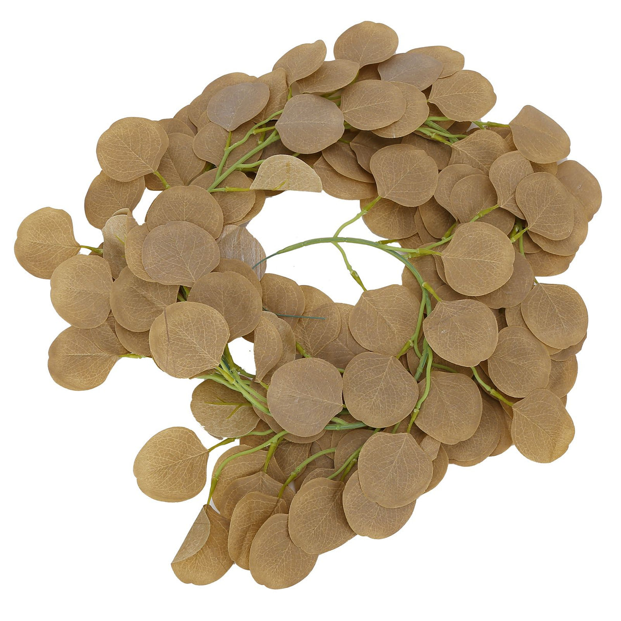 Fake Leaves Fabric Simulated Exquisite Greenery Eucalyptus Garland for Home WeddingYellow
