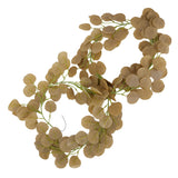 Fake Leaves Fabric Simulated Exquisite Greenery Eucalyptus Garland for Home WeddingYellow