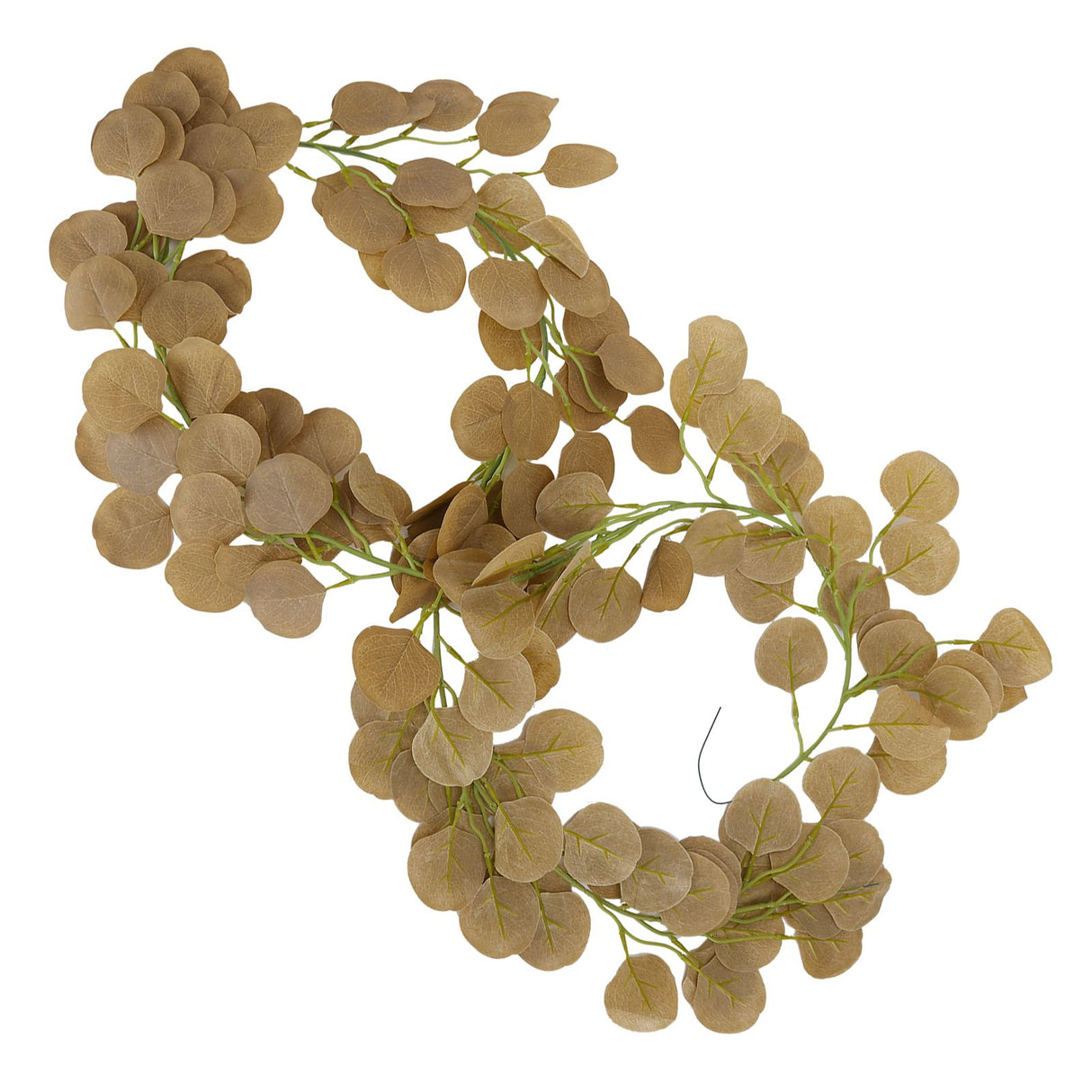 Fake Leaves Fabric Simulated Exquisite Greenery Eucalyptus Garland for Home WeddingYellow