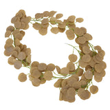 Fake Leaves Fabric Simulated Exquisite Greenery Eucalyptus Garland for Home WeddingYellow