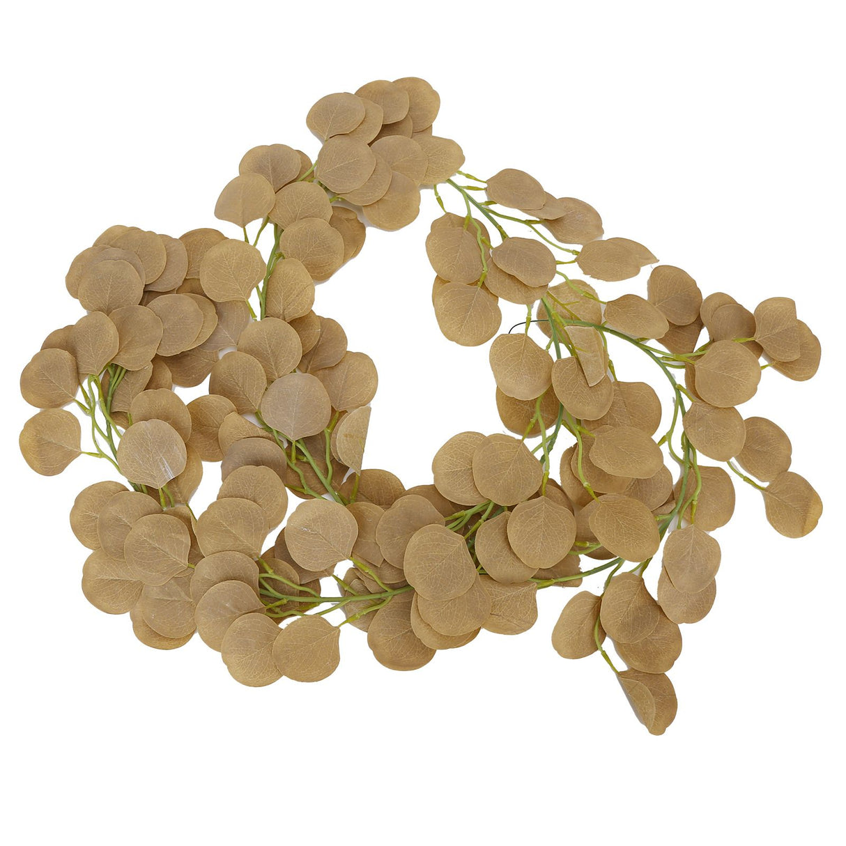 Fake Leaves Fabric Simulated Exquisite Greenery Eucalyptus Garland for Home WeddingYellow