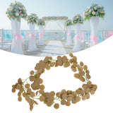 Fake Leaves Fabric Simulated Exquisite Greenery Eucalyptus Garland for Home WeddingYellow