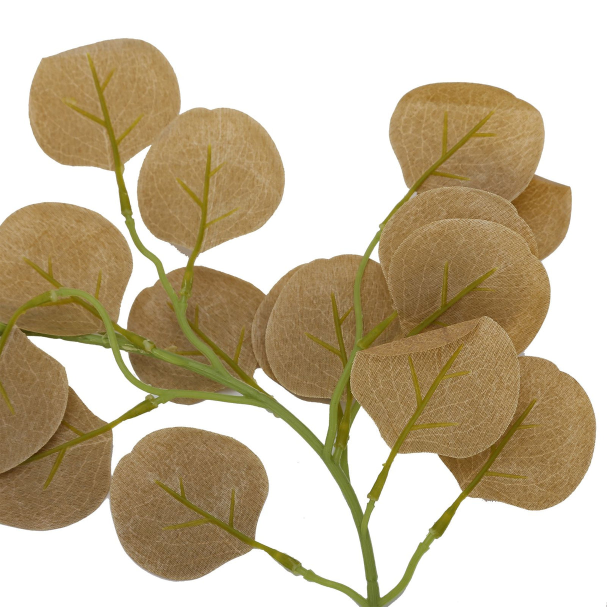 Fake Leaves Fabric Simulated Exquisite Greenery Eucalyptus Garland for Home WeddingYellow
