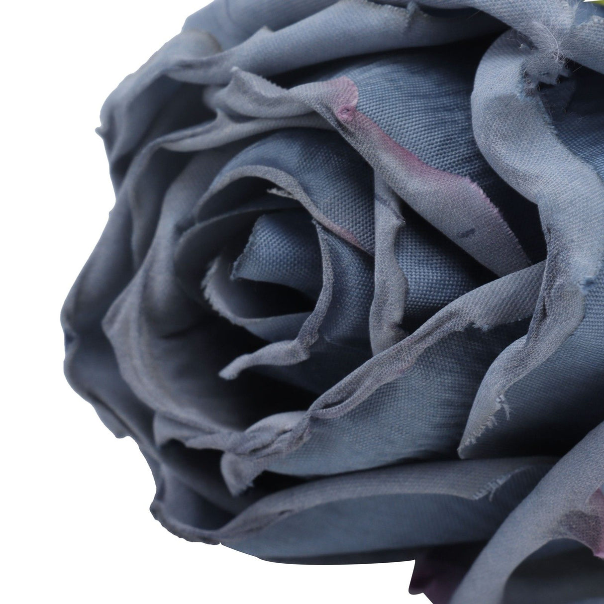 2Pcs Novelty Wooden Napkin Buckle Artificial Floral Napkin Ring for Festival Table DecorationNavy