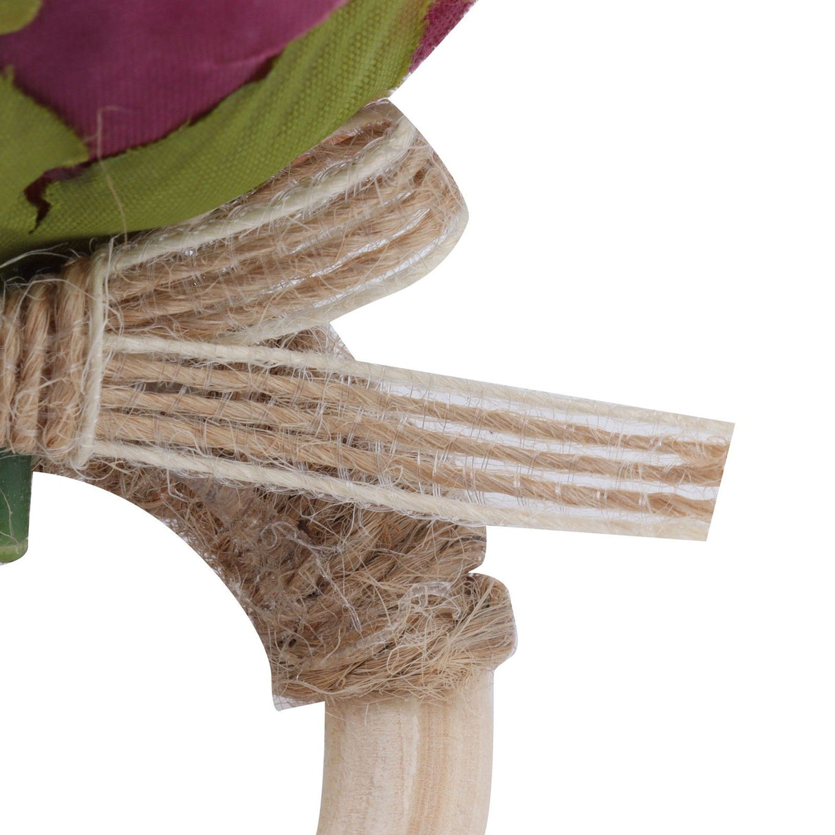 2Pcs Novelty Wooden Napkin Buckle Artificial Floral Napkin Ring for Festival Table DecorationPurple