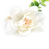 2Pcs Hemp Rope Napkin Buckle Simulation Flower Napkin Ring for Hotel Western Restaurant6622 White