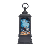 Halloween Lantern LED Flameless Exquisite Beautiful Vintage Battery Powered Halloween LampSkull - Top-Down View