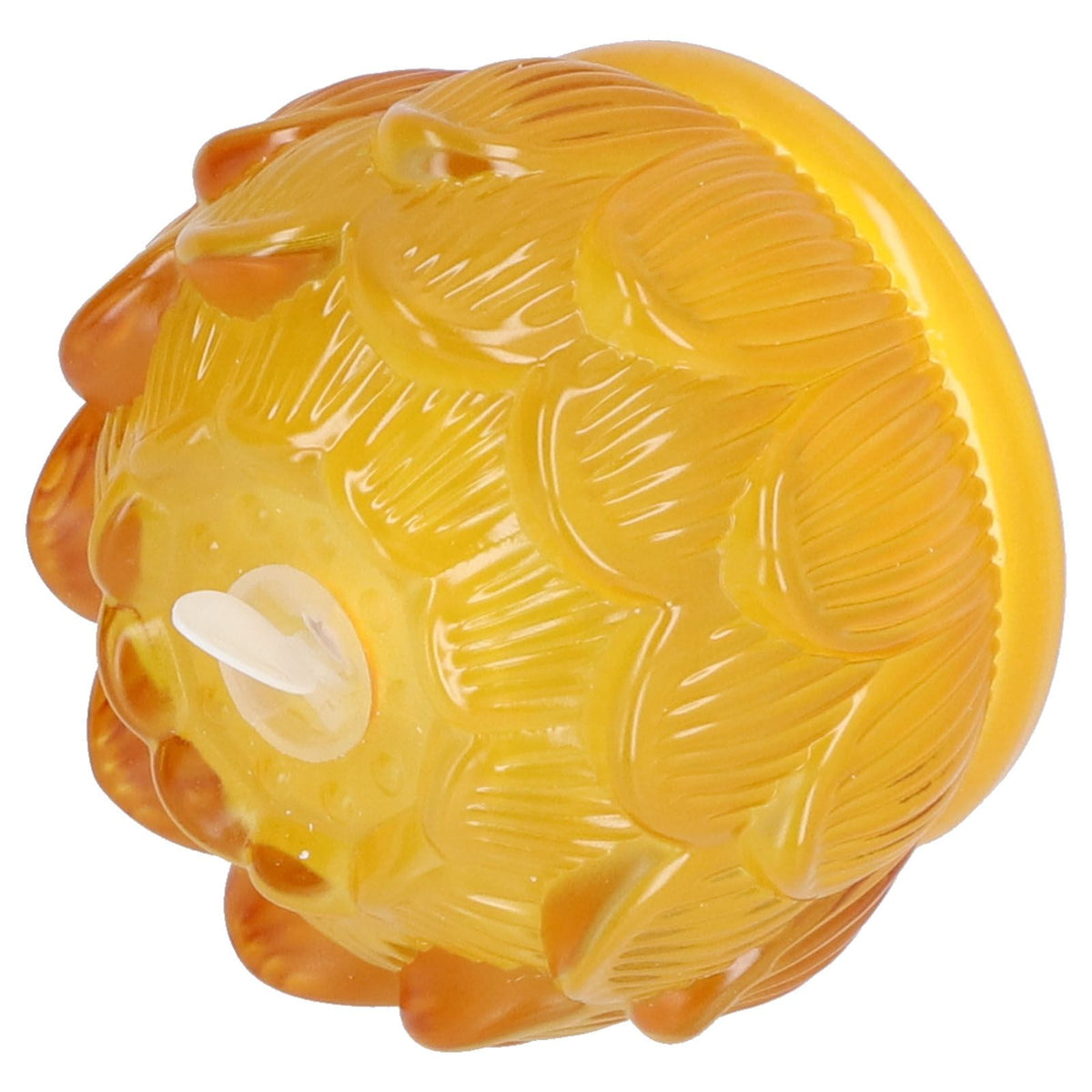 LED Flower Lamp Imitation Glass Yellow Light Electronic Candle Lotus Flower Decor for Home OfficeYellow