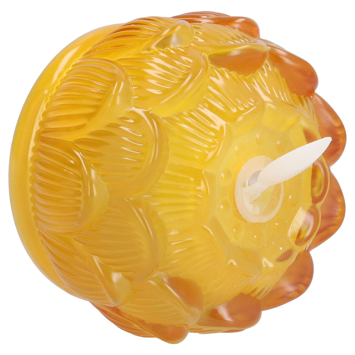 LED Flower Lamp Imitation Glass Yellow Light Electronic Candle Lotus Flower Decor for Home OfficeYellow