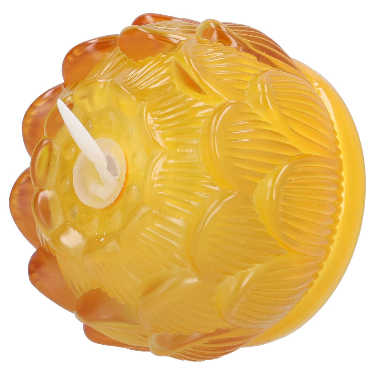 LED Flower Lamp Imitation Glass Yellow Light Electronic Candle Lotus Flower Decor for Home OfficeYellow