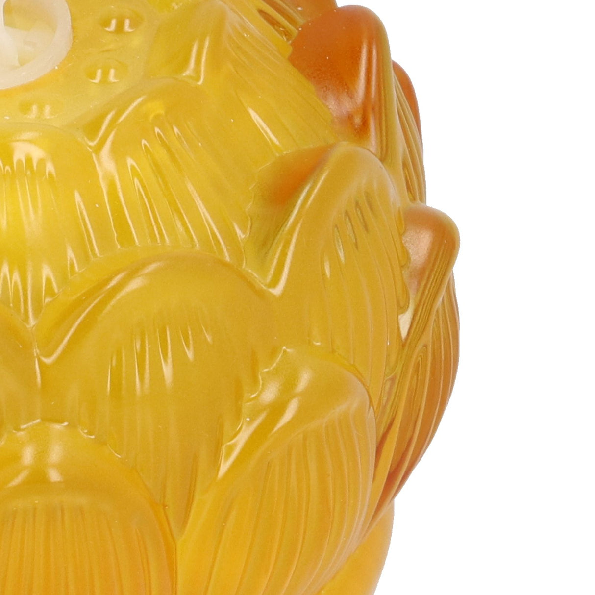 LED Flower Lamp Imitation Glass Yellow Light Electronic Candle Lotus Flower Decor for Home OfficeYellow