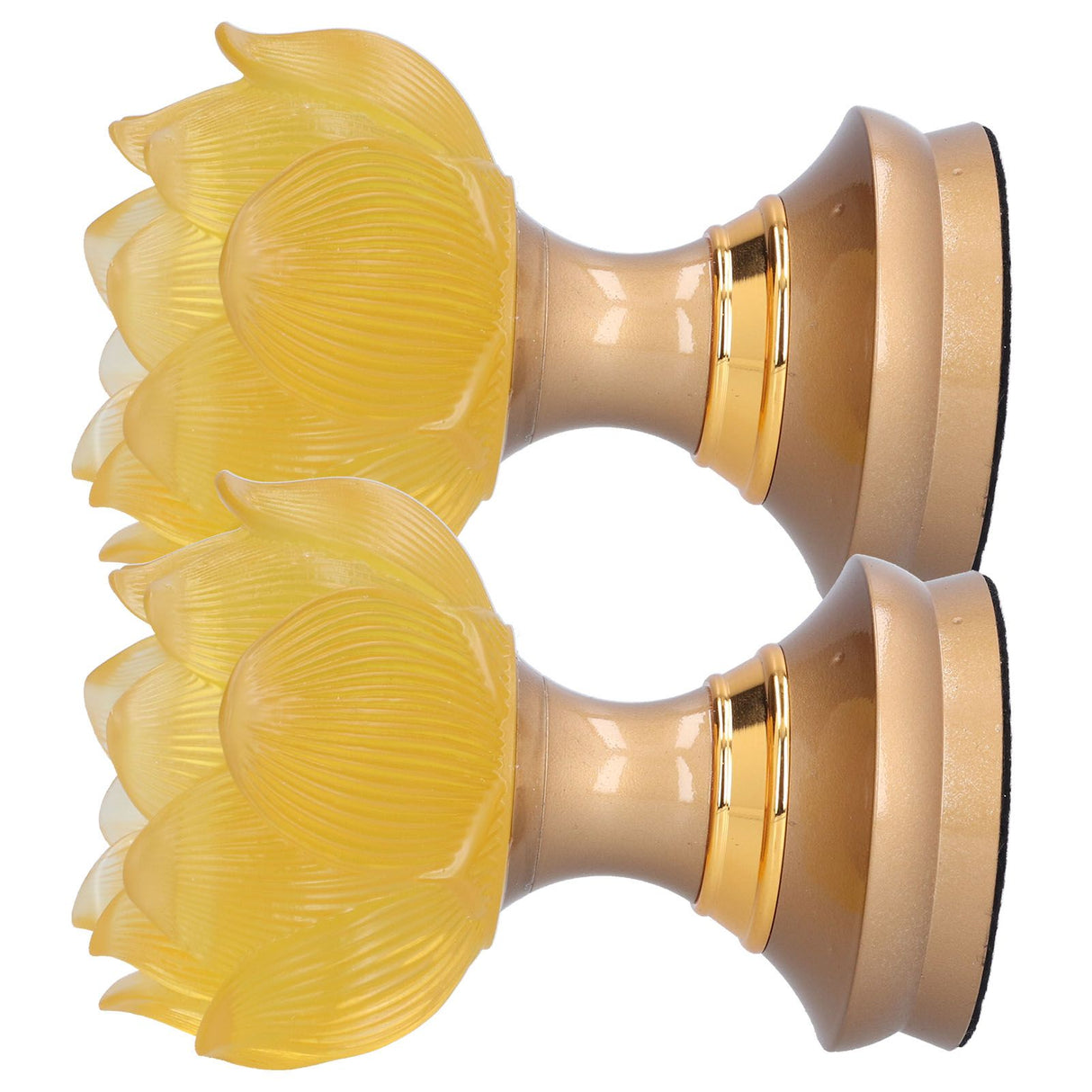 2Set LED Lotus Buddha Lamp Imitated Colored Glaze Prayer Light Home Meditation Buddhist SuppliesAU Plug 100‑240V