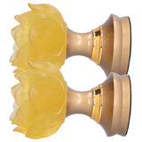 2Set LED Lotus Buddha Lamp Imitated Colored Glaze Prayer Light Home Meditation Buddhist SuppliesAU Plug 100‑240V