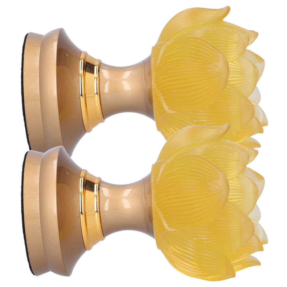 2Set LED Lotus Buddha Lamp Imitated Colored Glaze Prayer Light Home Meditation Buddhist SuppliesAU Plug 100‑240V