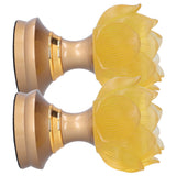 2Set LED Lotus Buddha Lamp Imitated Colored Glaze Prayer Light Home Meditation Buddhist SuppliesAU Plug 100‑240V