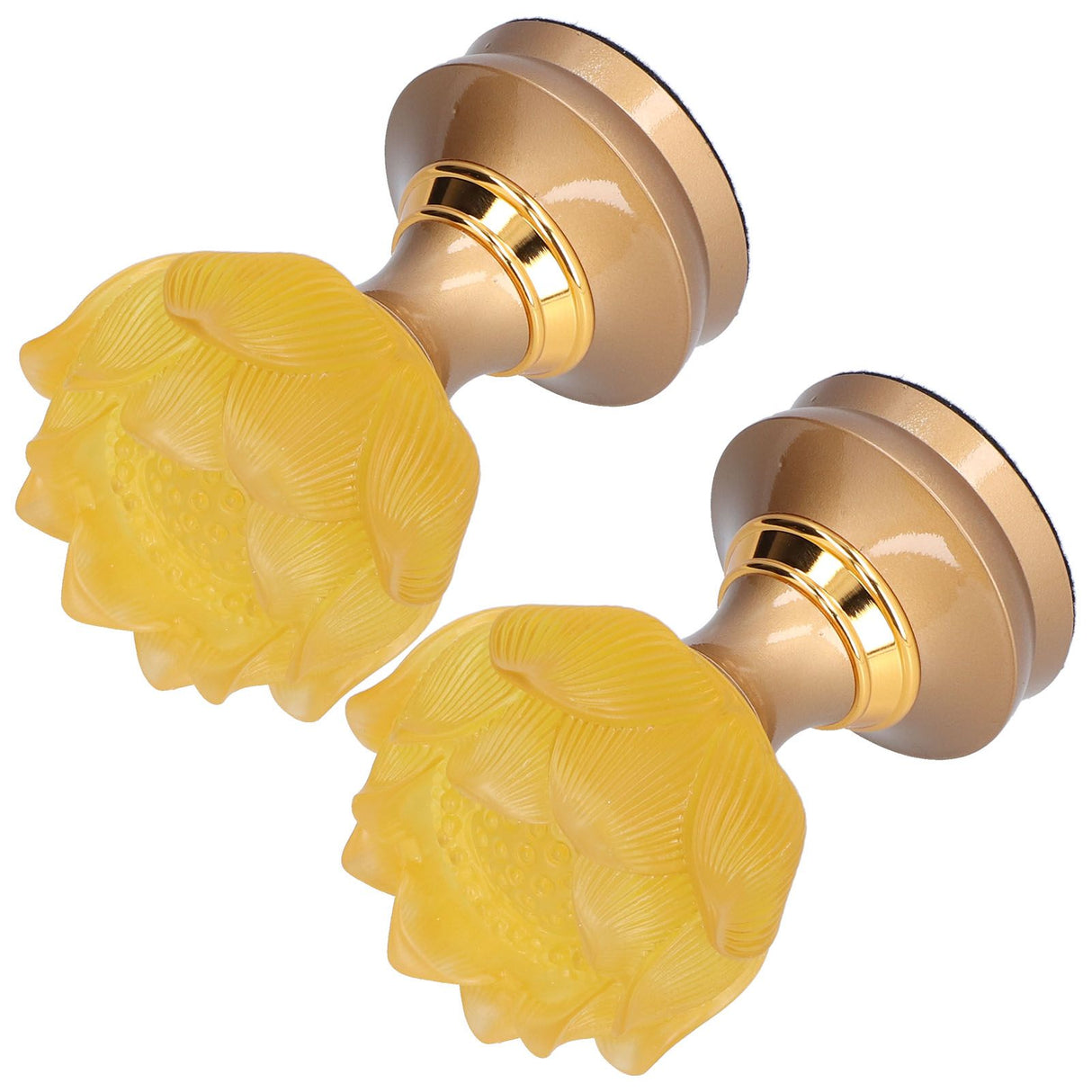 2Set LED Lotus Buddha Lamp Imitated Colored Glaze Prayer Light Home Meditation Buddhist SuppliesAU Plug 100‑240V