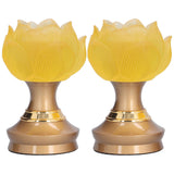 2 Set LED Buddhist Light Yellow Buddha Lamp Adjustable Buddhist Flower Light Buddhism SupplyAU Plug 100-240V