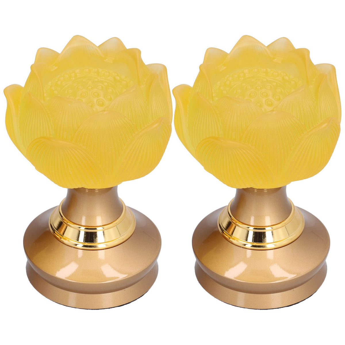2 Set LED Buddhist Light Yellow Buddha Lamp Adjustable Buddhist Flower Light Buddhism SupplyAU Plug 100-240V