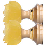 2 Set LED Buddhist Light Yellow Buddha Lamp Adjustable Buddhist Flower Light Buddhism SupplyAU Plug 100-240V - Top-Down View