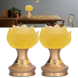 2 Set LED Buddhist Light Yellow Buddha Lamp Adjustable Buddhist Flower Light Buddhism SupplyAU Plug 100-240V