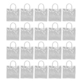 20pcs Transparent Gift Bags Large Capacity Simple Multifunctional 20cmx20cmx8cm PVC Goodie Wrap Bags for Flower Candy