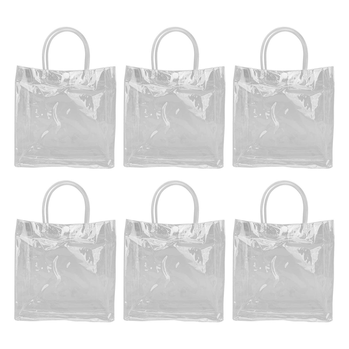 20pcs Transparent Gift Bags Large Capacity Simple Multifunctional 20cmx20cmx8cm PVC Goodie Wrap Bags for Flower Candy