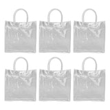 20pcs Transparent Gift Bags Large Capacity Simple Multifunctional 20cmx20cmx8cm PVC Goodie Wrap Bags for Flower Candy - Front View