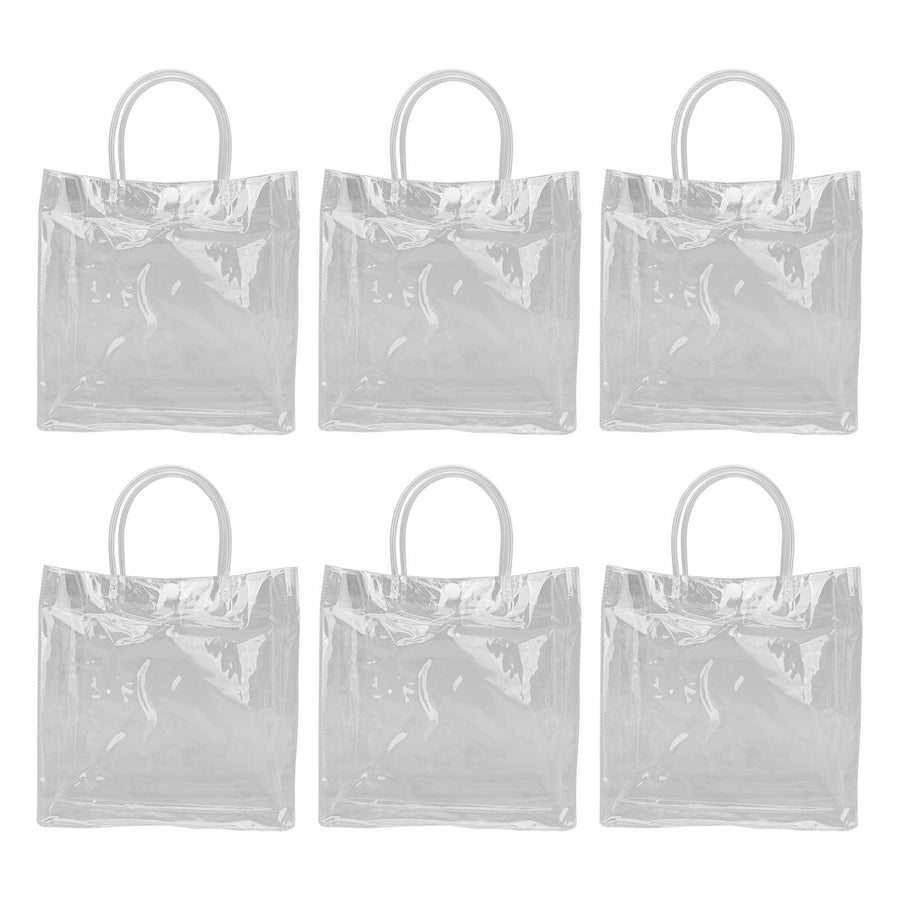 20pcs Transparent Gift Bags Large Capacity Simple Multifunctional 20cmx20cmx8cm PVC Goodie Wrap Bags for Flower Candy