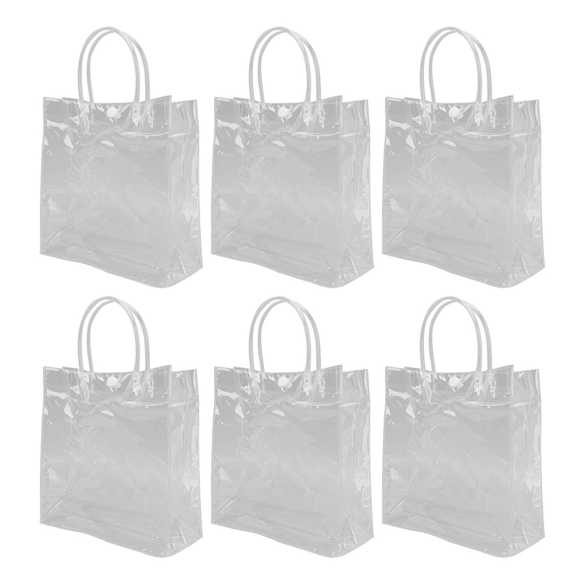 20pcs Transparent Gift Bags Large Capacity Simple Multifunctional 20cmx20cmx8cm PVC Goodie Wrap Bags for Flower Candy