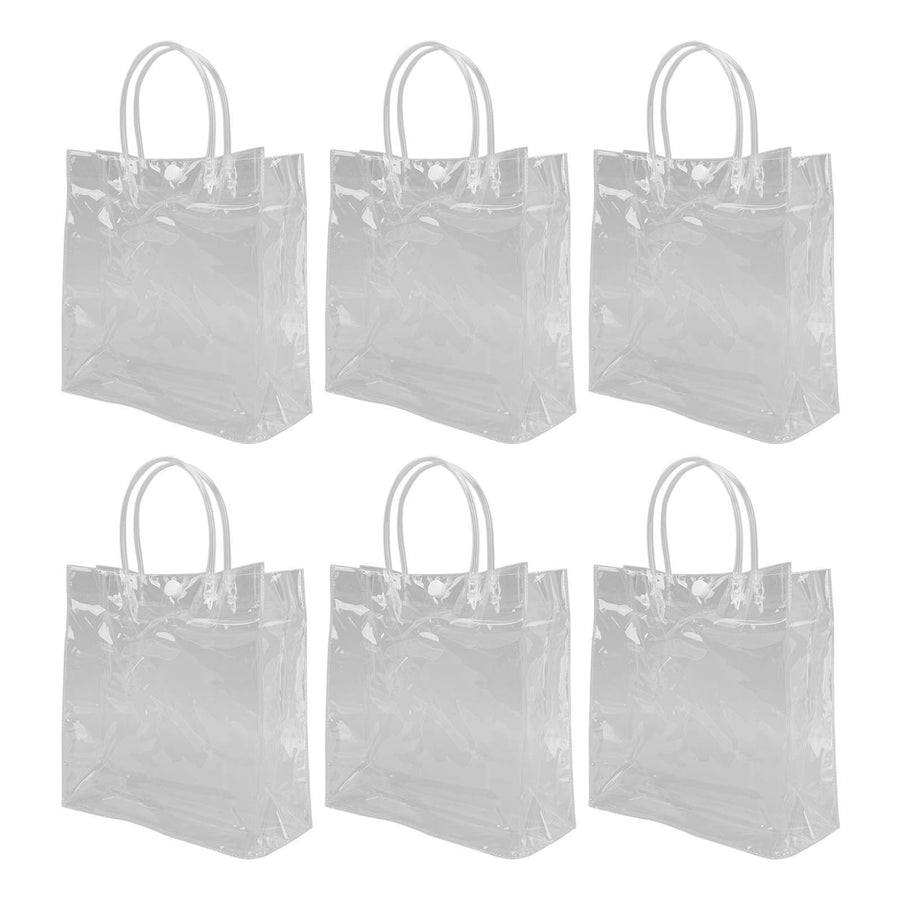 20pcs Transparent Gift Bags Large Capacity Simple Multifunctional 20cmx20cmx8cm PVC Goodie Wrap Bags for Flower Candy