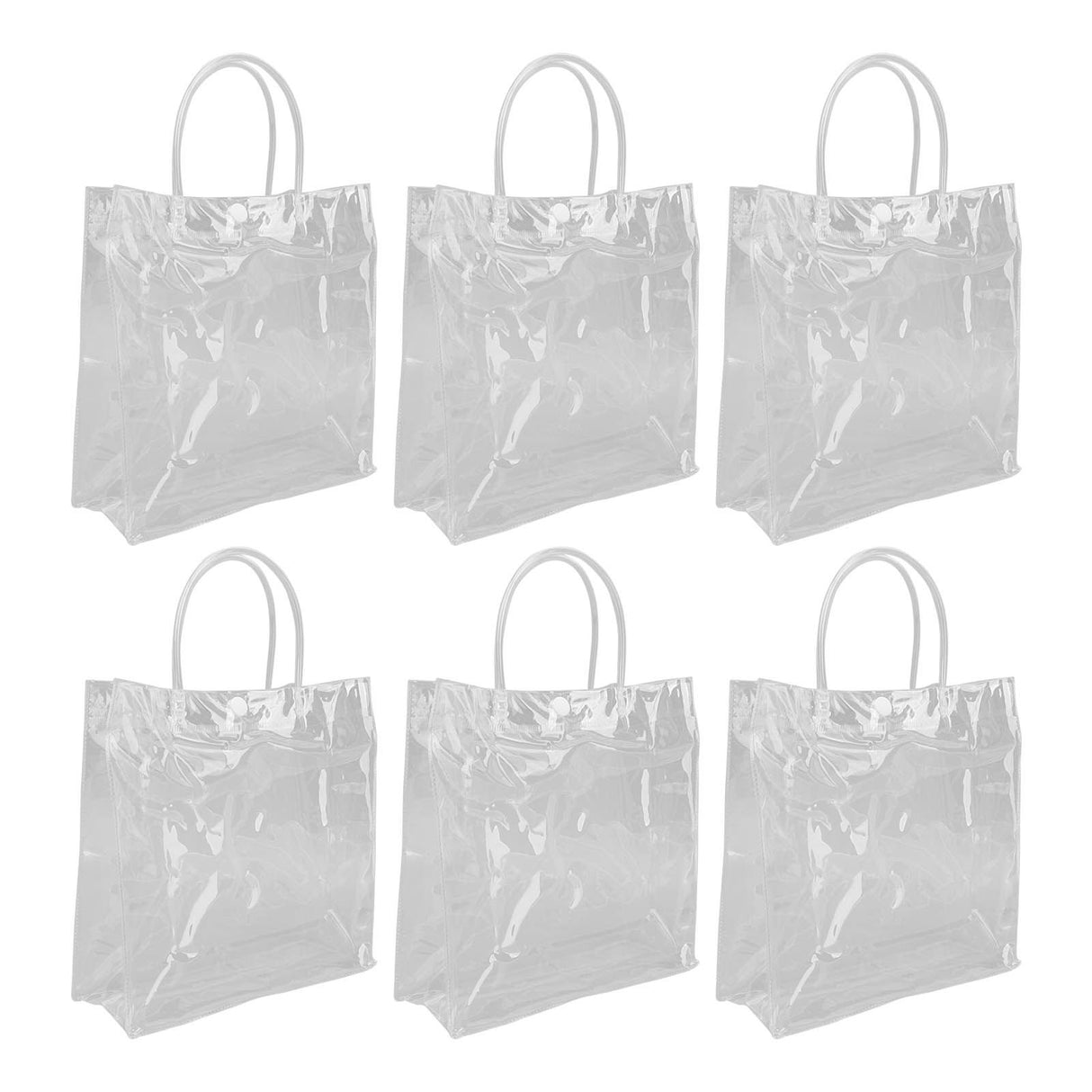 20pcs Transparent Gift Bags Large Capacity Simple Multifunctional 20cmx20cmx8cm PVC Goodie Wrap Bags for Flower Candy