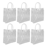 20pcs Transparent Gift Bags Large Capacity Simple Multifunctional 20cmx20cmx8cm PVC Goodie Wrap Bags for Flower Candy