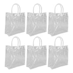 20pcs Transparent Gift Bags Large Capacity Simple Multifunctional 20cmx20cmx8cm PVC Goodie Wrap Bags for Flower Candy