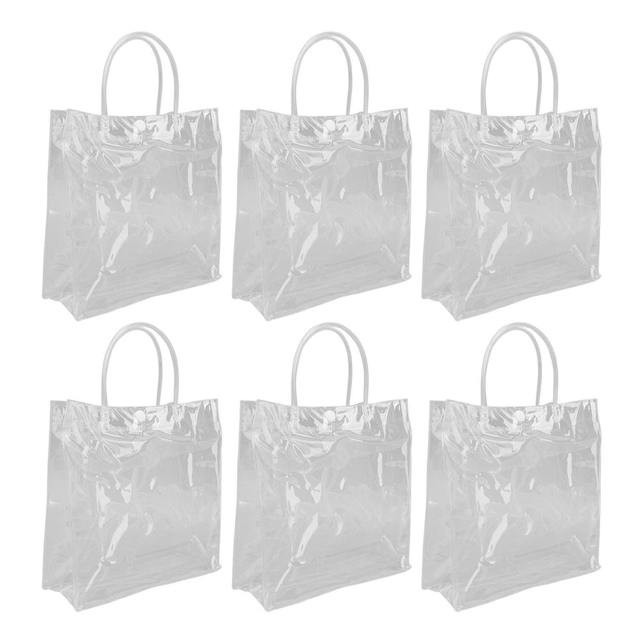 20pcs Transparent Gift Bags Large Capacity Simple Multifunctional 20cmx20cmx8cm PVC Goodie Wrap Bags for Flower Candy