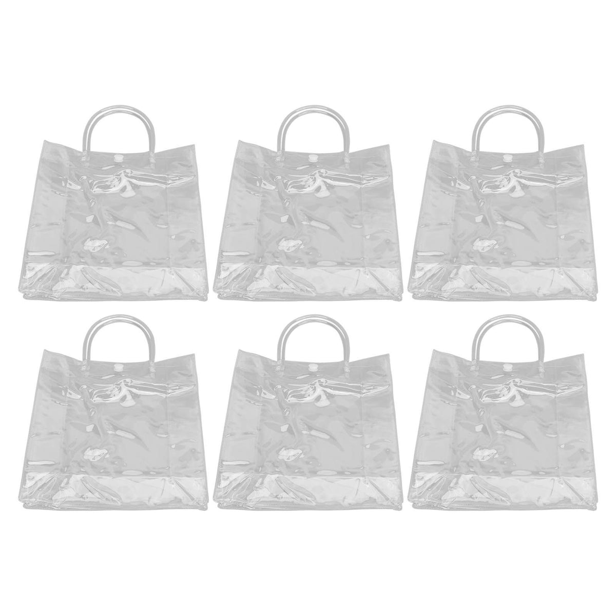 20pcs Transparent Gift Bags Large Capacity Simple Multifunctional 20cmx20cmx8cm PVC Goodie Wrap Bags for Flower Candy