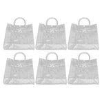 20pcs Transparent Gift Bags Large Capacity Simple Multifunctional 20cmx20cmx8cm PVC Goodie Wrap Bags for Flower Candy