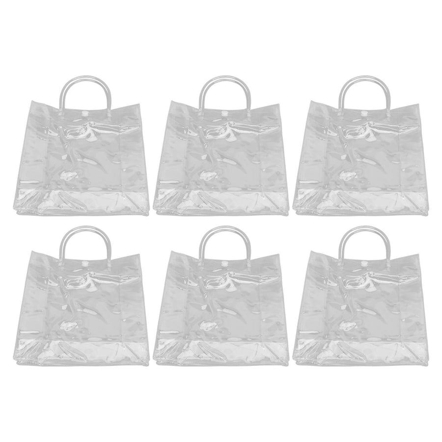 20pcs Transparent Gift Bags Large Capacity Simple Multifunctional 20cmx20cmx8cm PVC Goodie Wrap Bags for Flower Candy