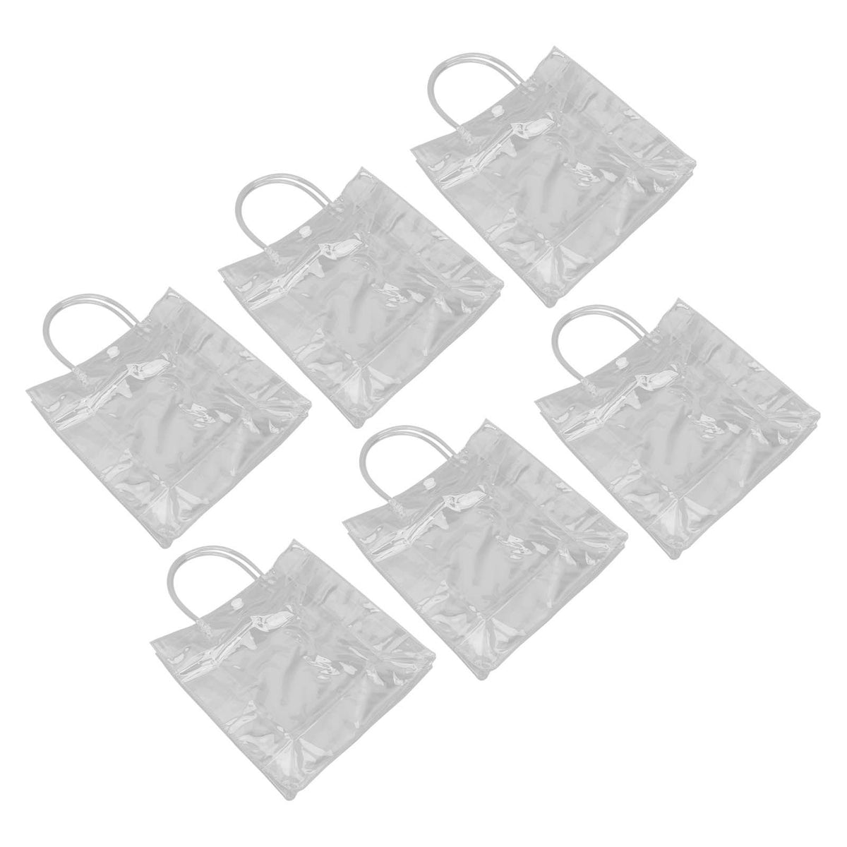 20pcs Transparent Gift Bags Large Capacity Simple Multifunctional 20cmx20cmx8cm PVC Goodie Wrap Bags for Flower Candy